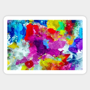 Abstract colors vintage colors grunge texture style Sticker